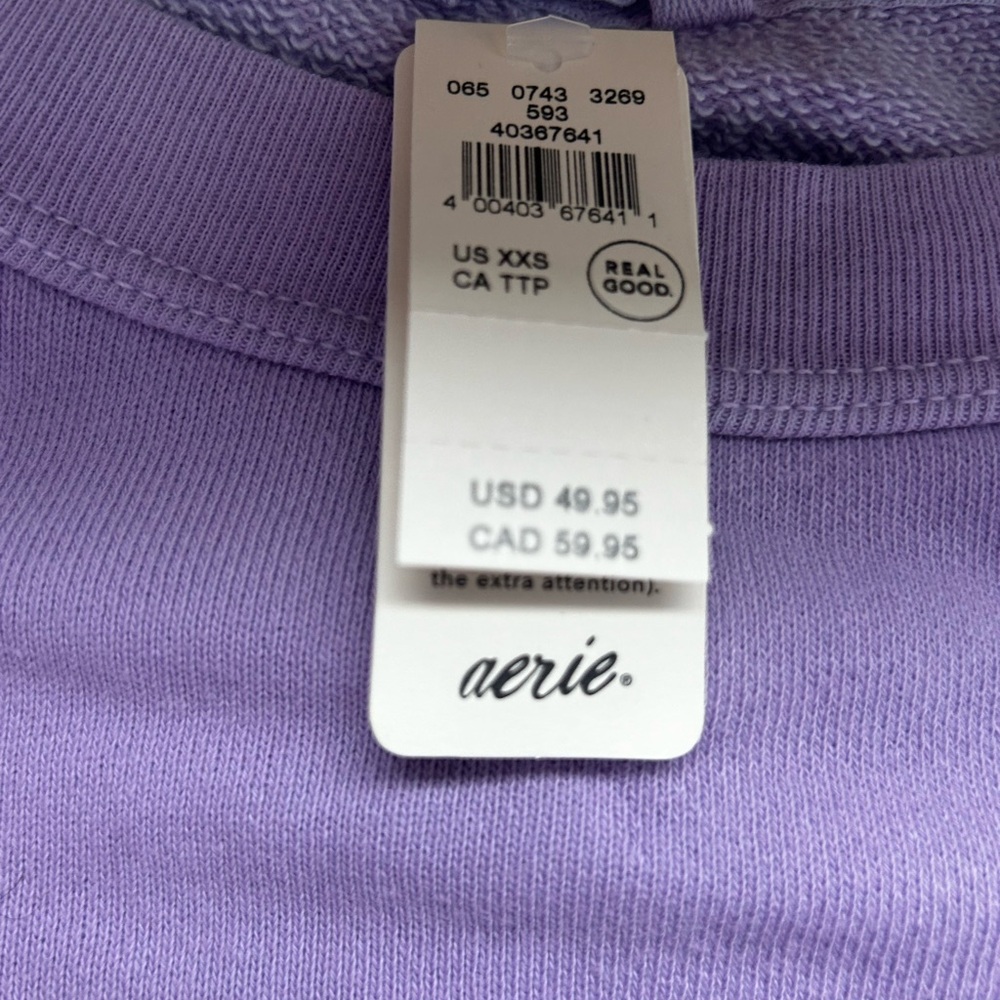 Aerie Light Purple crew neck sweatshirt